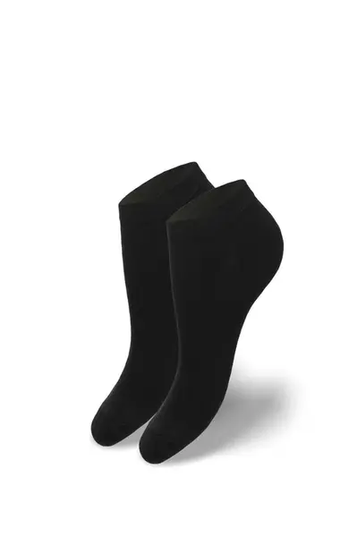 Milena Ženské kotníčkové bambusové ponožky Černé