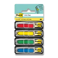 Samolepicí záložky 3M Post-it Index 684 - 11,9×43,2 mm, 4×24 šipek