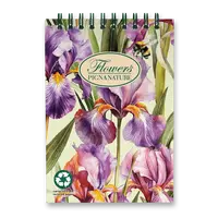 Kroužkový blok Pigna Nature Flowers - A6, čtverečkovaný, 60 listů, mix motivů