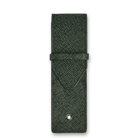 Pouzdro na pero Montblanc Sartorial tmavě zelené, pro 2 ks