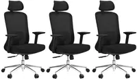 MERCURY 3PACK Kancelářská židle ASPEN černá (3 ks)