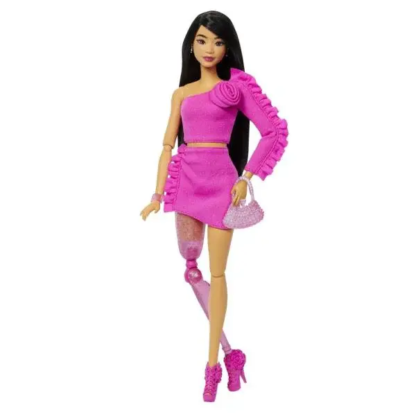 Barbie deluxe modelka - Šaty s růží