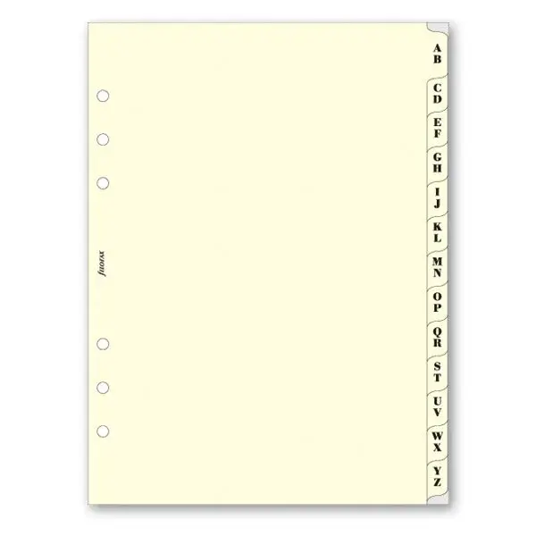 Krajové výřezy, A-Z - náplň A5 k diářům Filofax