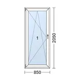 Plastové dveře | 85x205 cm (850x2050 mm) | bílé | otevíravé i sklopné | levé