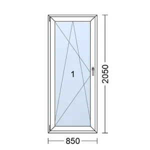 Plastové dveře | 85x205 cm (850x2050 mm) | bílé | otevíravé i sklopné | levé