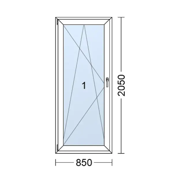 Plastové dveře | 85x205 cm (850x2050 mm) | bílé | otevíravé i sklopné | levé