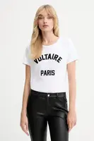 Bavlněné tričko ZADIG&VOLTAIRE dámské, bílá barva, JWTS02837