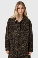 Džínová bunda AllSaints WILLOW více barev, přechodná, oversize, W027OD