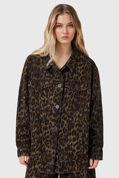 Džínová bunda AllSaints WILLOW více barev, přechodná, oversize, W027OD
