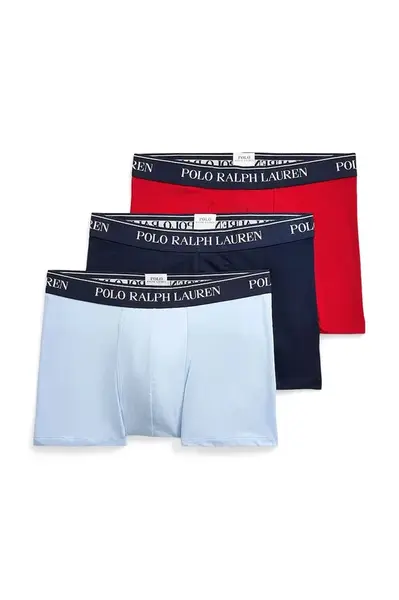Boxerky Polo Ralph Lauren 3-pack pánské, modrá barva, 714830299