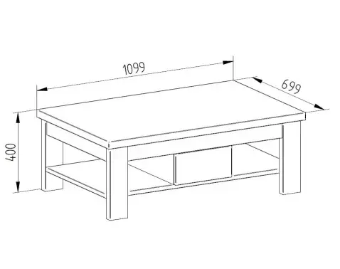 Konferenční stolek Grande, dub artisan/dub ribbeck