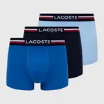 Boxerky Lacoste 3-pack pánské, šedá barva