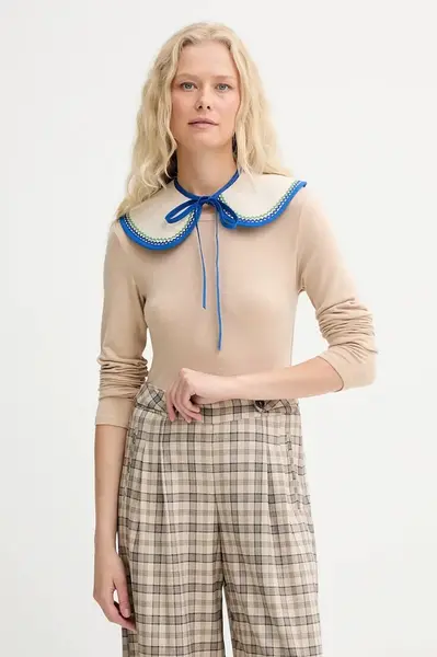 Ozdobný límec z džínoviny Renewed creative upcycling