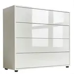 MID.YOU KOMODA, bílá, vysoce lesklá bílá, 79/73/33 cm