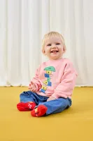 Dětská bavlněná mikina Bobo Choses Hopscotch růžová barva, s potiskem, 225AB118