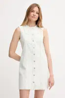 Džínové šaty Pepe Jeans zelená barva, mini, přiléhavé, PL953766