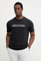 Bavlněné tričko Armani Exchange pánské, tmavomodrá barva, s potiskem, XM001074 AF10356