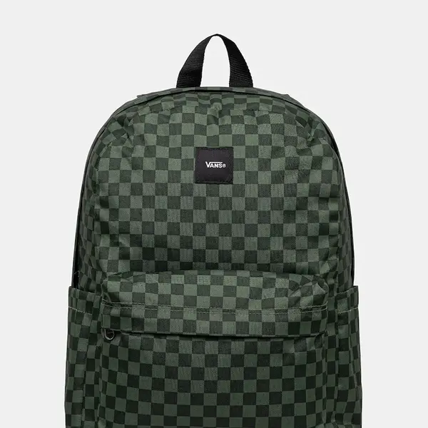 Batoh Vans Old Skool Grom Check zelená barva, velký, VN000J3KEN61
