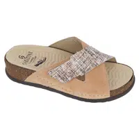 SABATINI KAROLINA Tweed/Camoscio pantofle karamelové 1 pár, Velikost obuvi: 39
