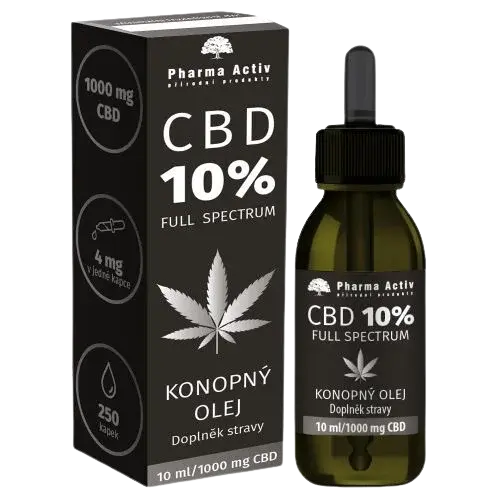 PHARMA ACTIV CBD 10% Konopný olej 1000mg 10 ml