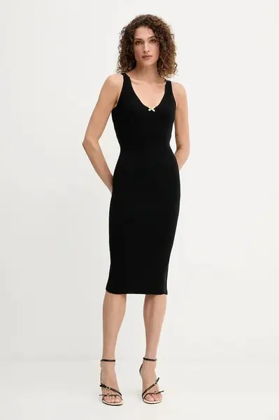 Šaty Elisabetta Franchi černá barva, mini, přiléhavé, AM62S51E3