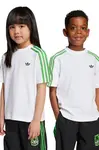 Dětské bavlněné tričko adidas Originals bílá barva, s potiskem, JW5329