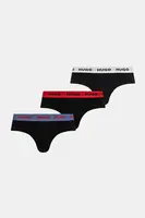 Spodní prádlo HUGO HIPBRIEF TRIPLETPACK 3-pack pánské, černá barva, 50532570