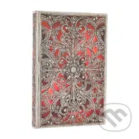 Paperblanks - týždenný diár Garnet 2026 (flexi, mini, horizontálny, elastické zatváranie)