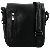 Pánská koženková crossbody s klopou Marcian, černá