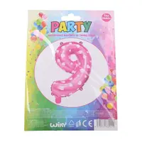 Nafukovací balónik - číslo 9 dievčatá