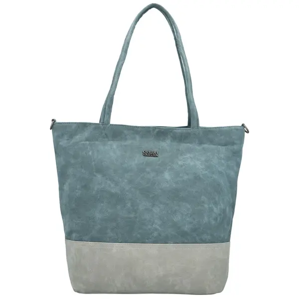 Trendy dámská koženková kabelka na rameno Jigme, světle modrá