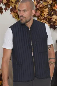 Y8611 DEWBERRY MEN'S VEST-PLAIN NAVY BLUE