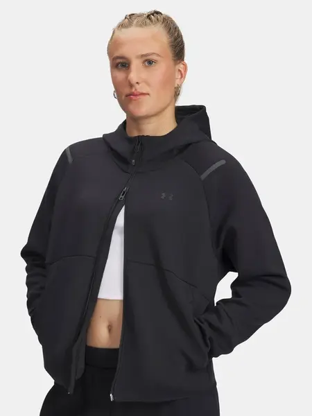 Čierna športová mikina Under Armour Unstoppable Flc FZ