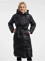 Čierny dámsky páperový kabát ORSAY