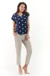 Awama Woman's Blouse A215 Navy Blue
