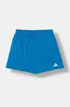 Detské plavkové šortky adidas Performance modrá farba, JX5044