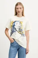 Bavlnené tričko Desigual PORTRAIT