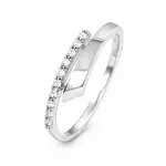 Soliter Něžný stříbrný prsten s krystaly 426 001 00573 04 55 mm