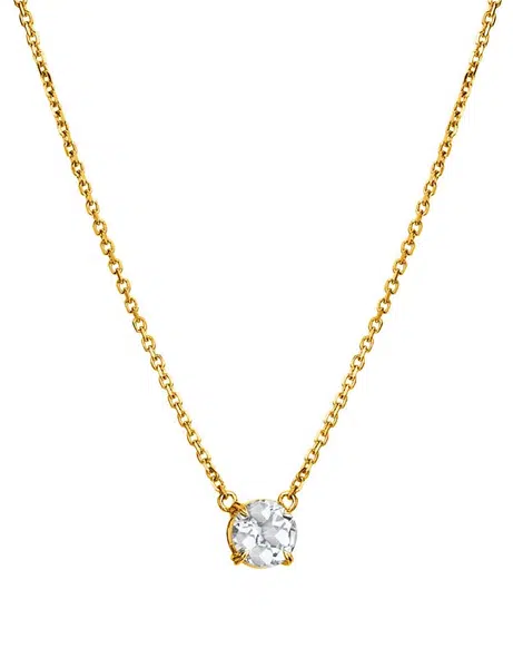 Hot Diamonds Elegantní pozlacený náhrdelník s topazem a diamantem Gemstone DN214