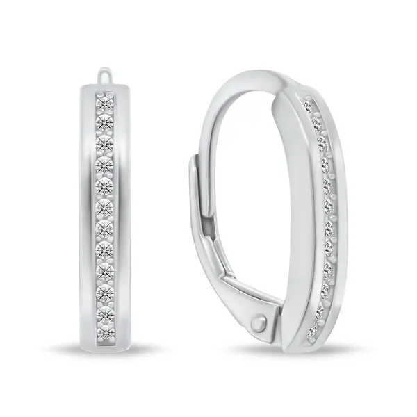 Brilio Silver Nadčasové stříbrné náušnice se zirkony LME264