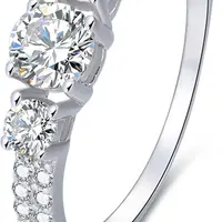 Beneto Stříbrný prsten s krystaly AGG197 58 mm