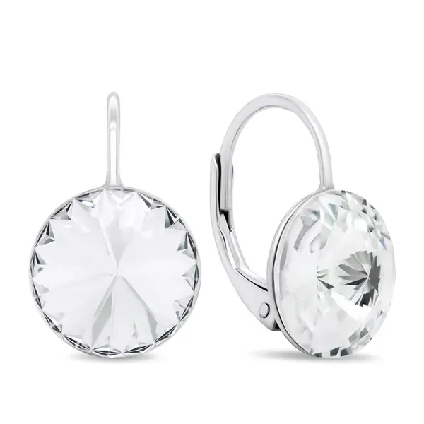 Brilio Silver Krásné stříbrné náušnice s čirými zirkony EA372W