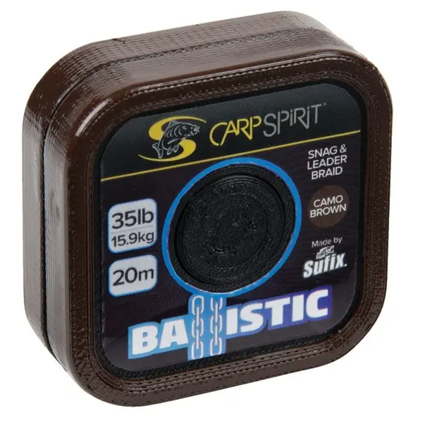 Carp spirit návazcová šňůra ballistic camo brown 20 m-nosnost 35 lb