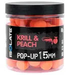 Shimano plovoucí boilie isolate pop-up krill peach fluoro orange - 15 mm 80 g