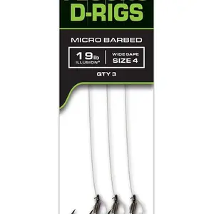 Fox návazce carp ready rigs fluoro d-rig 3 ks - velikost 6