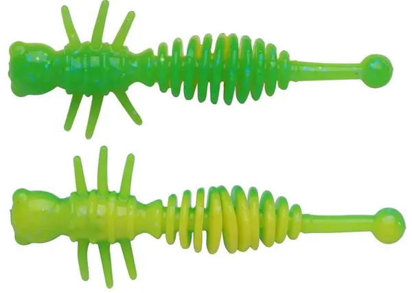 Berkley gumová nástraha powerbait power larvae spring green sunshine yellow - 5,5 cm 10 ks