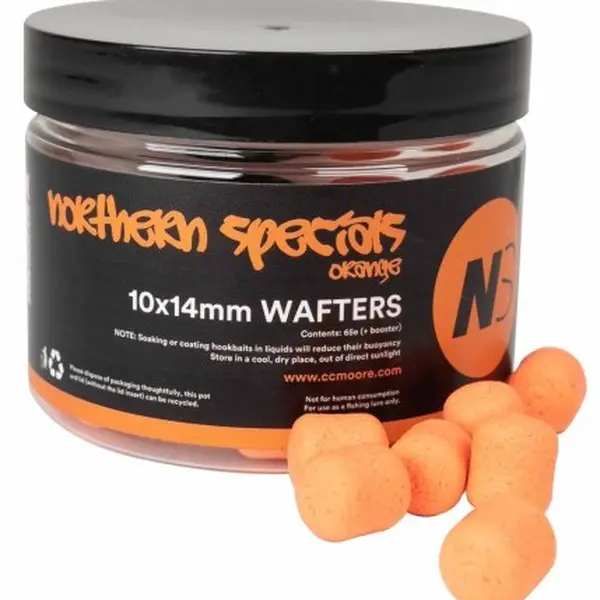 Cc moore vyvážené boilie ns1 dumbell wafters orange 10x14 mm 65 ks
