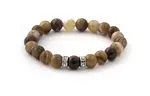 Agato Korálkový náramek z achátu Botswana a tygřího oka MINK111/17