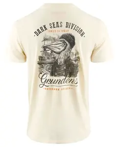 Grundéns tričko dark seas x grundens portsmith ss t-shirt natural - xl
