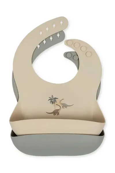 Oboustranný dětský bryndáček Konges Sløjd 2 PACK SILICONE BIB 2-pack